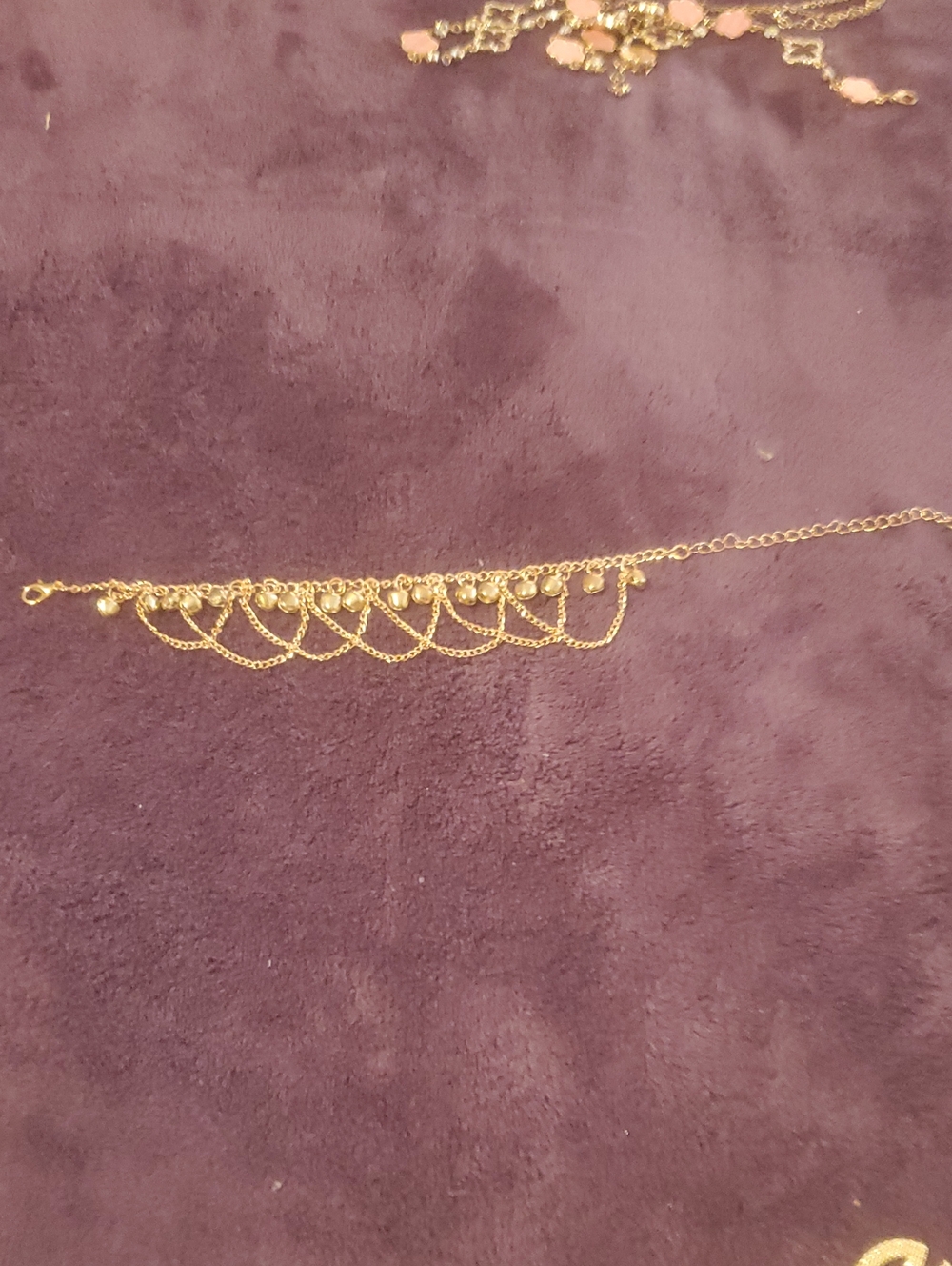 Gold Dangle Layered Chain Anklet - Women's Jewelry